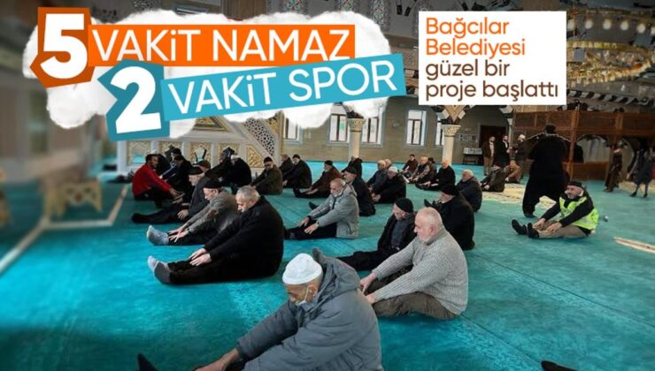 İstanbul Bağcılar’da 5 Vakit Namaz Projesi: Yaşlılar camide spor yapıyor