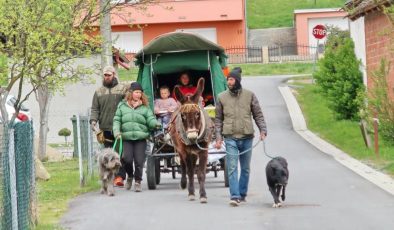 İsrail’e tepki için eşek arabası ve bisikletle Filistin’e gidiyorlar